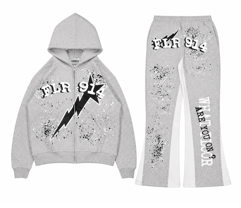 FLOOR 914 FULL SWEATSUIT BLACK STAR/WHITE