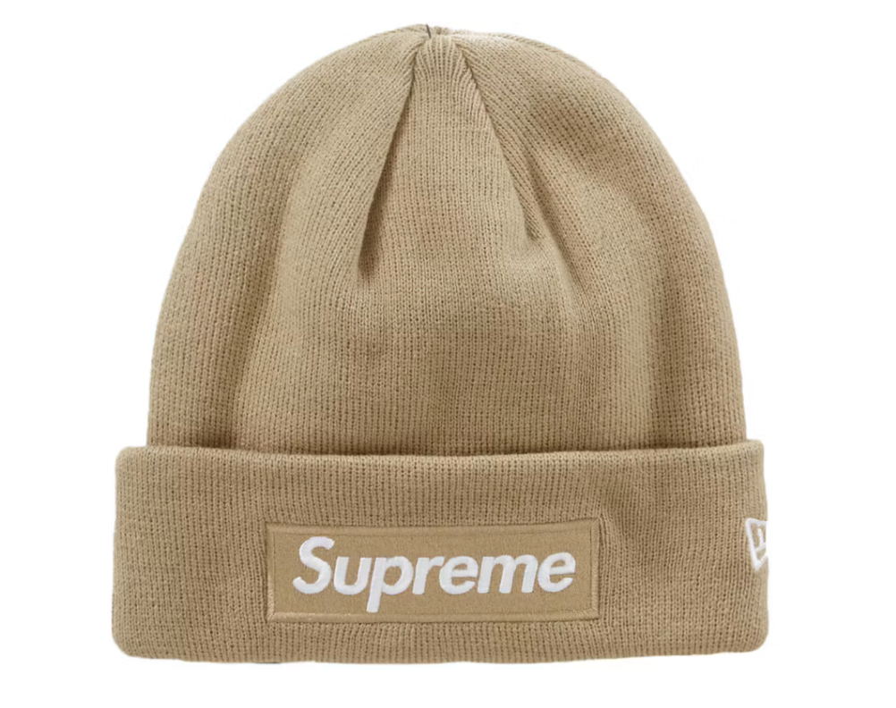 SUPREME NEW ERA BOX LOGO BEANIE (FW23) DARK SAND