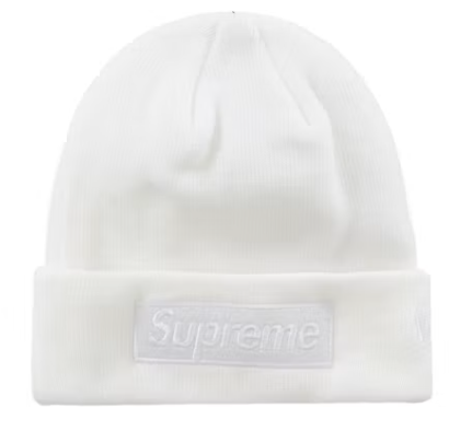 SUPREME NEW ERA BOX LOGO BEANIE WHITE (FW23)