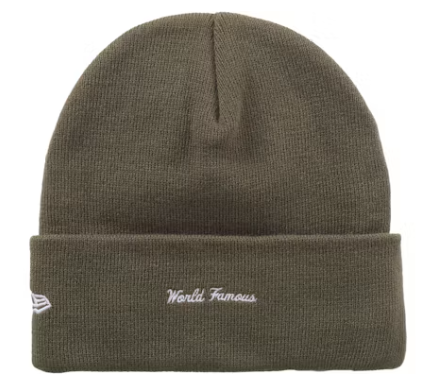 SUPREME NEW ERA BOX LOGO BEANIE LIGHT OLIVE (FW25)
