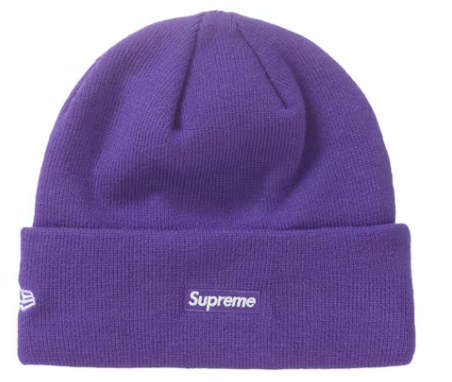 SUPREME NEW ERA SCRIPT BEANIE PURPLE