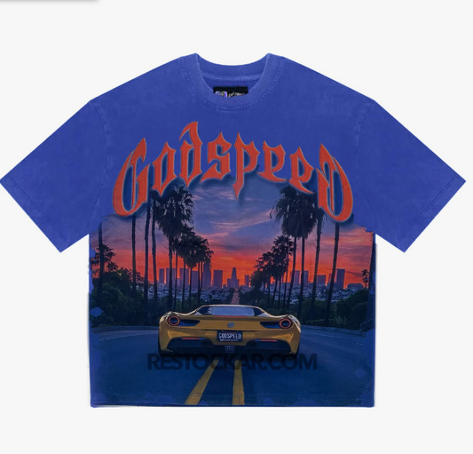 GODSPEED SUNSET BLVD TEE (BLUE)