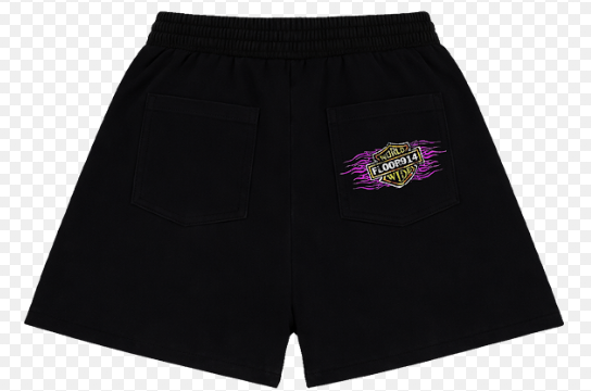 FLOOR 914 SKYSTRICKER PURPLE SHORTS