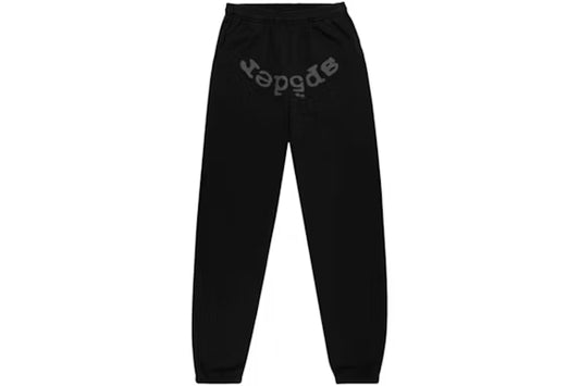 SP5DER BLACK SWEATPANTS STAR OG WEB V2