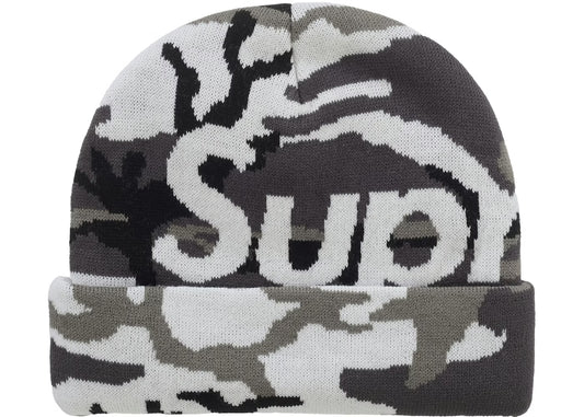 Supreme Camo Big Logo Beanie Snow Camo