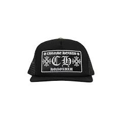 CHROME HEARTS BLACK HONOLULU TRUCKER HAT