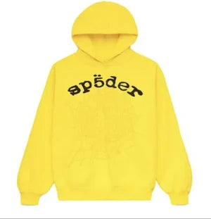 SP5DER OG WEB V2 YELLOW HOODIE