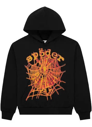 BLACK OG WEB HOODIE ORANGE