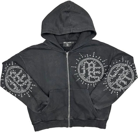 ECLIPSE ACID WASH MIXED EMOTIONS ZIPUP