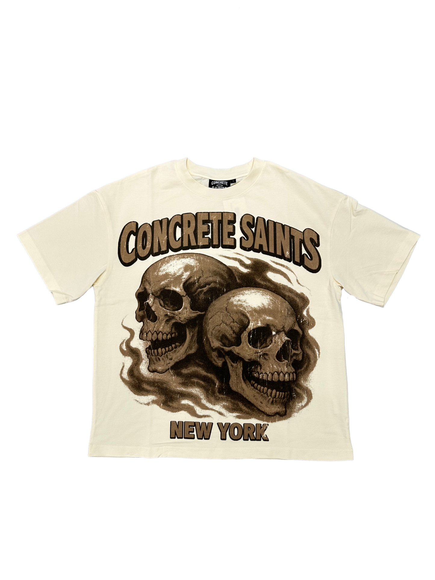 CONCRETE SAINTS SKULLS TEE (CREAM)