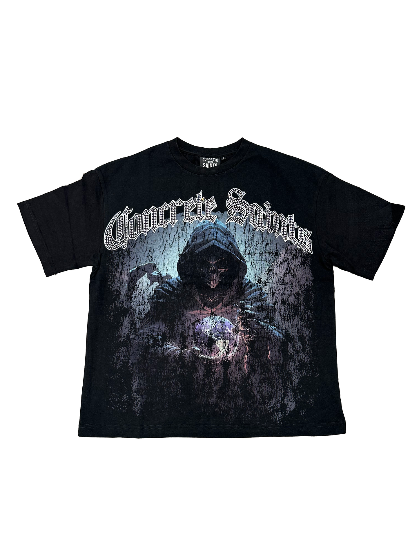 CONCRETE SAINTS WHOSE WORLD RHINESTONE TEE
