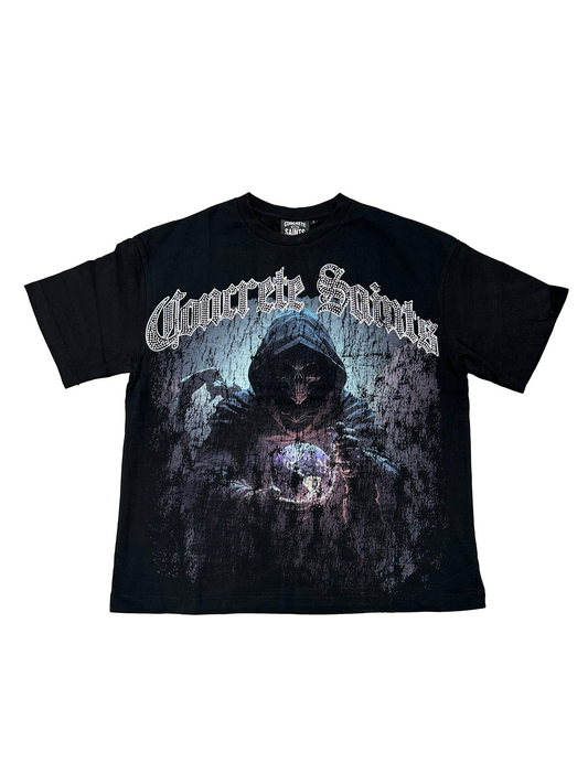 CONCRETE SAINTS WHOSE WORLD RHINESTONE TEE